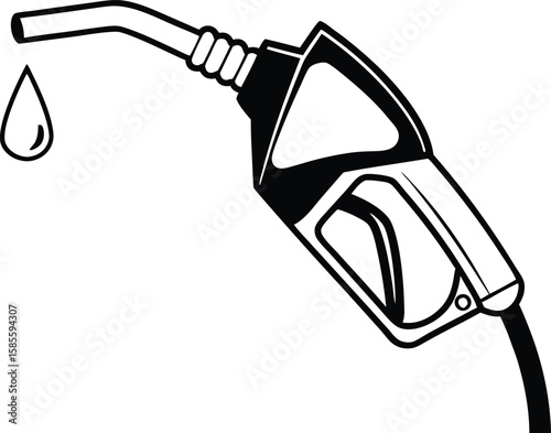 Simple Gas Pump Icon Illustration for Fuel Service and Transportation Designs