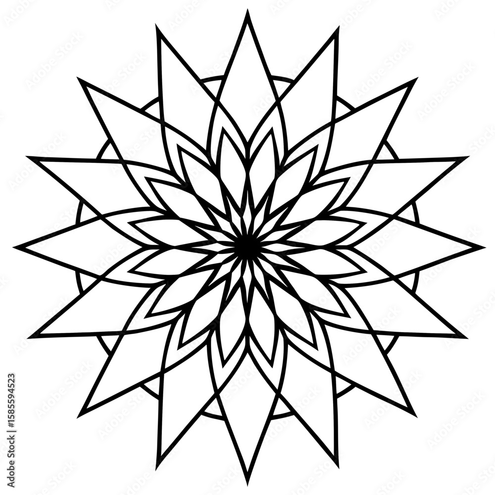 Obraz premium Luminous Mandala Vector