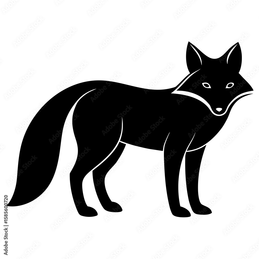 black wolf vector illustration black wolf vector illustration