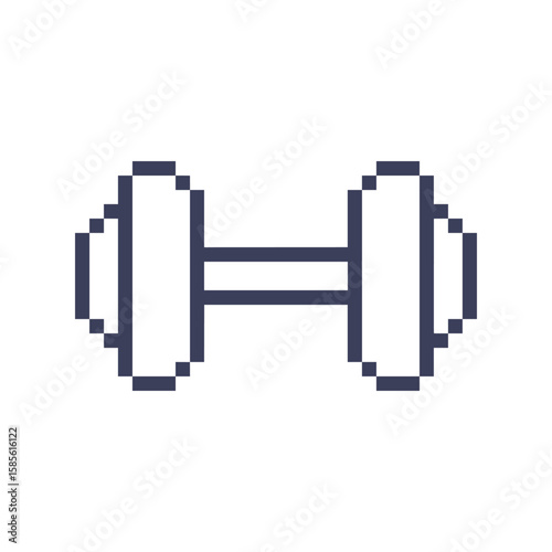 dumbbell gym object pixel art