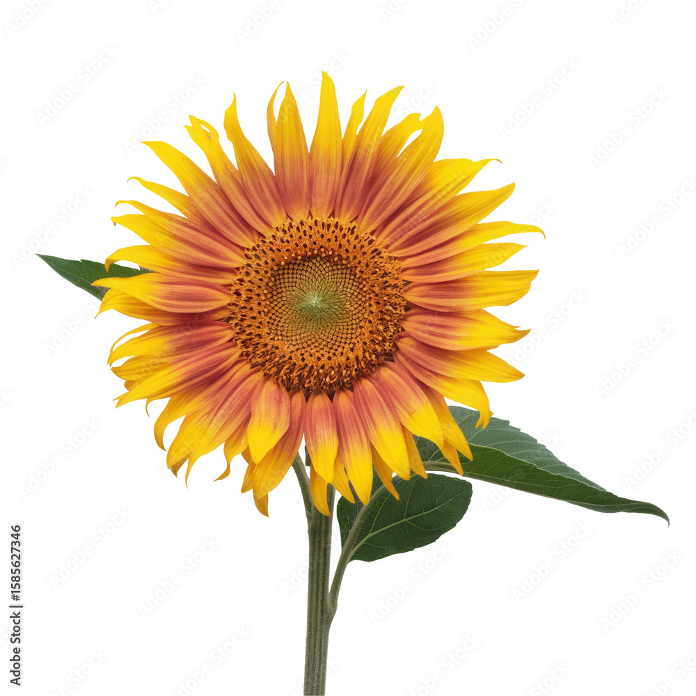 Fototapeta premium Sunflower Flower Icon Pink Glossy Element 3D Render Transparent PNG Flor de Girassol 