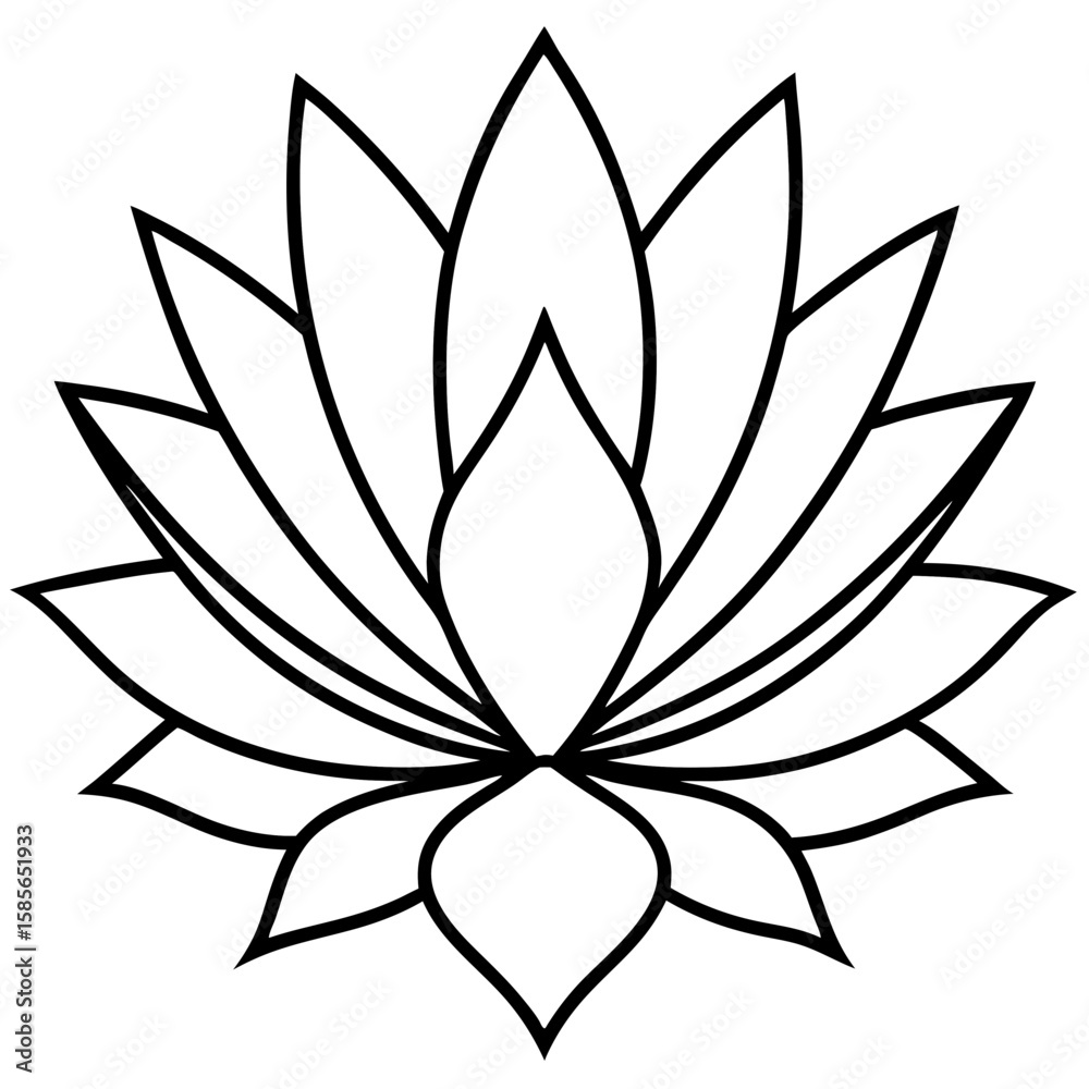 Fototapeta premium Glowing Lotus Flower Vector