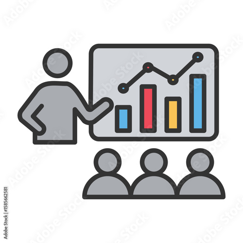 Training Icon Vector Illustration Color Version