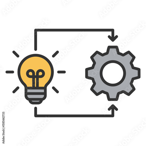 Implementation Icon Vector Illustration Color Version