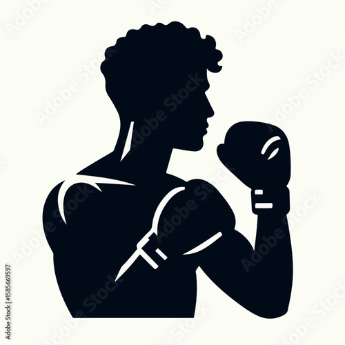 illustration of boxing athlete