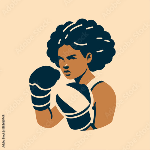 illustration of boxing athlete
