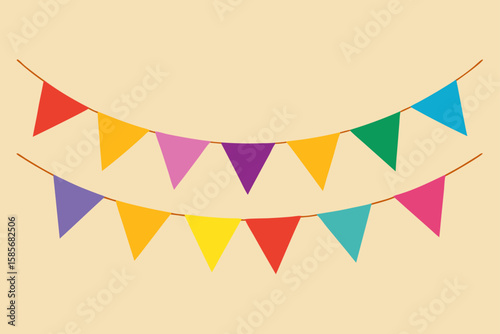 blurred birthday background with colorful paper 