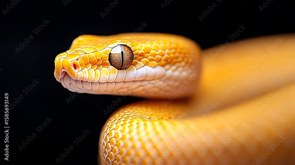 Fototapeta premium Yellow Snake Close Up