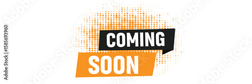 Coming Soon Banner. Coming Soon Text with Loading Bar Isolated on Black Background. Coming Soon Graphic for Web Banner, Landing Page, Social Media Ad