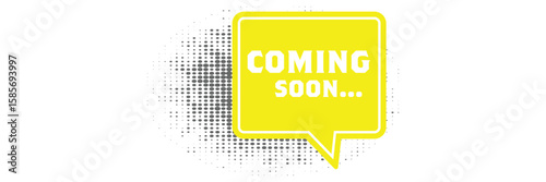 Coming Soon Banner. Coming Soon Text with Loading Bar Isolated on Black Background. Coming Soon Graphic for Web Banner, Landing Page, Social Media Ad
