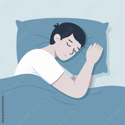 illustration of person sleeping soundly
