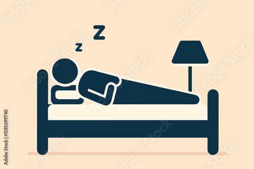illustration of person sleeping soundly