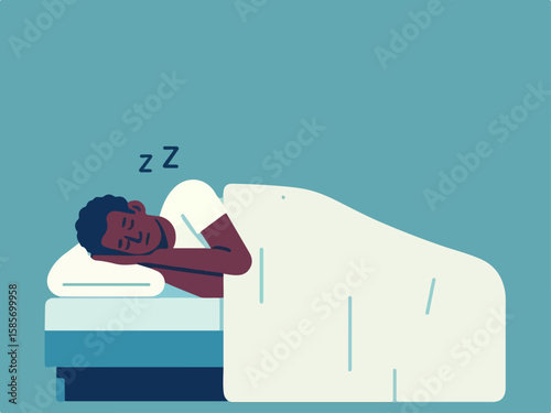 illustration of person sleeping soundly