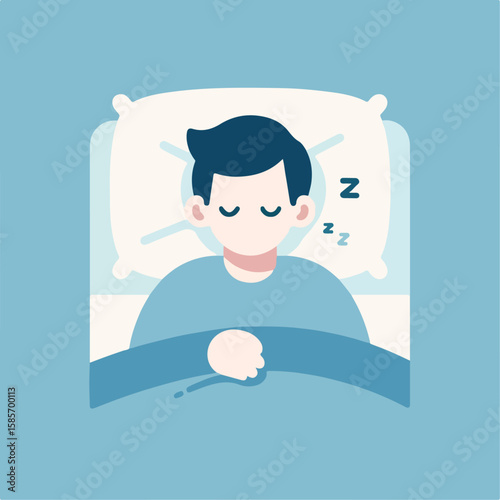 illustration of person sleeping soundly