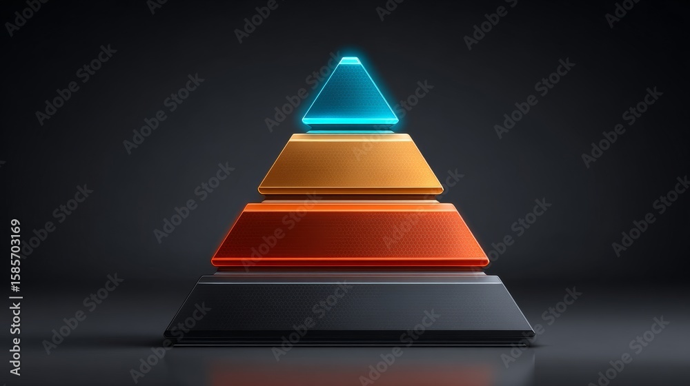 Obraz premium Investment stages layered pyramid marketing strategy financial ranking insights modern gigapixel standard visualization