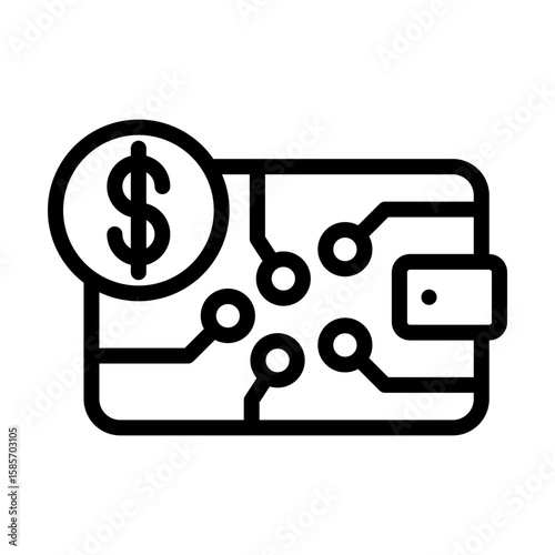 CryptoWallet line icon