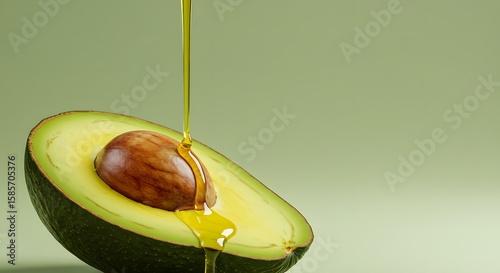 honey dripping onto the avocado