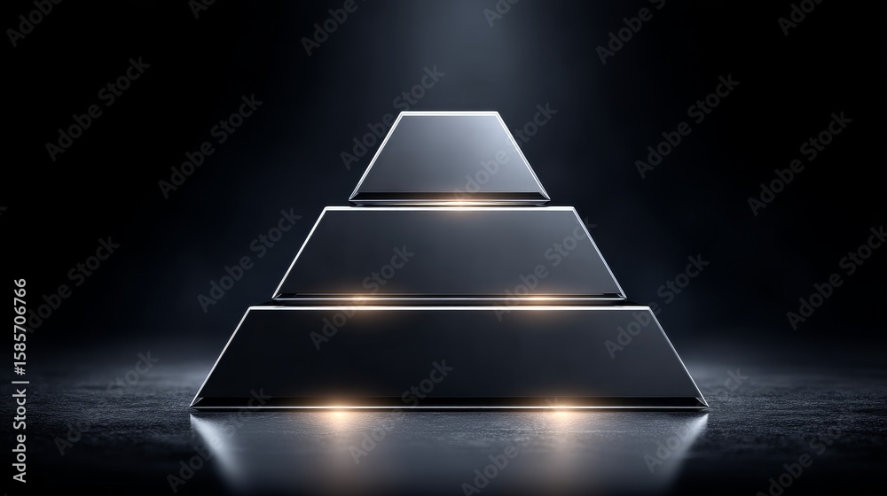 Obraz premium Exploring the transparent financial hierarchy pyramid a comprehensive guide to marketing strategies investment layers and ranking symbols