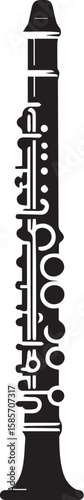 clarinet silhouette vector design art