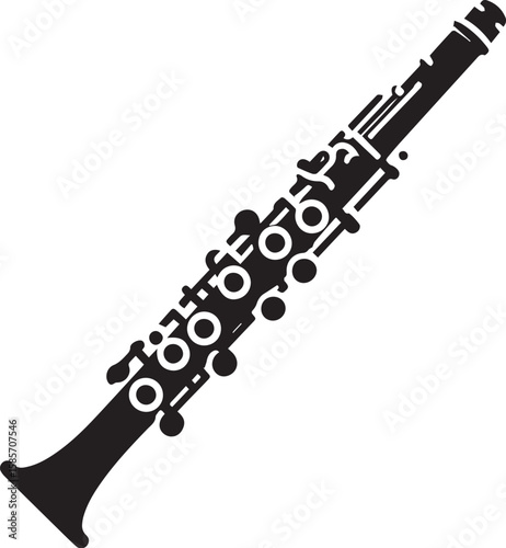 clarinet silhouette vector design art
