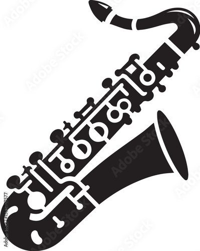 clarinet silhouette vector design art