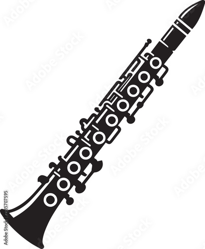 clarinet silhouette vector design art