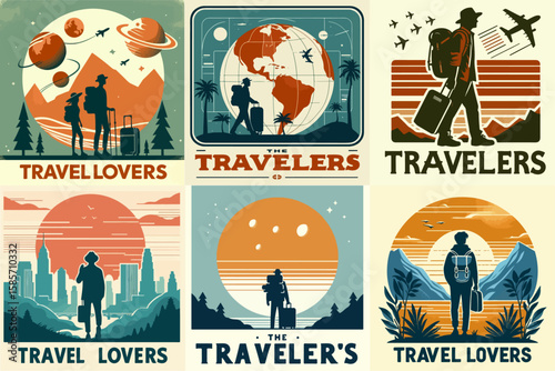 illustration of traveler poster design