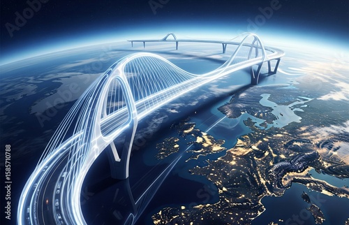 World Tourism Day artistic vision of a bridge in the sky connecting nations — representing harmony and global exploration through tourism