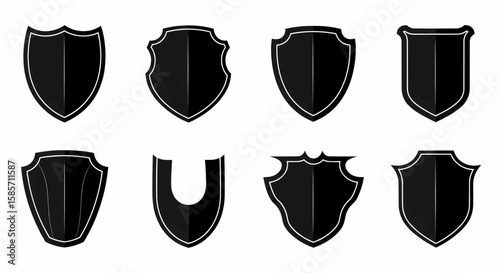 Vector Collection of Security Shields Design Elements for Brand Protection 