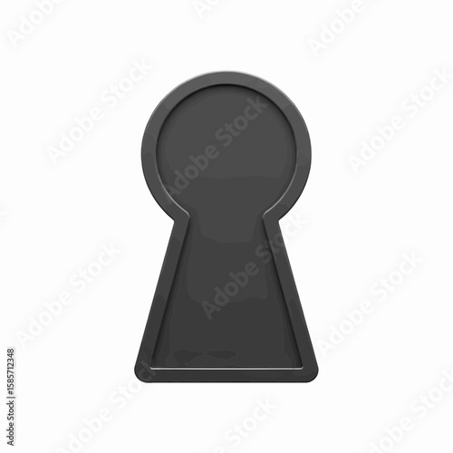 Symbolic Keyhole of Secret Access A Black Icon of Mystery