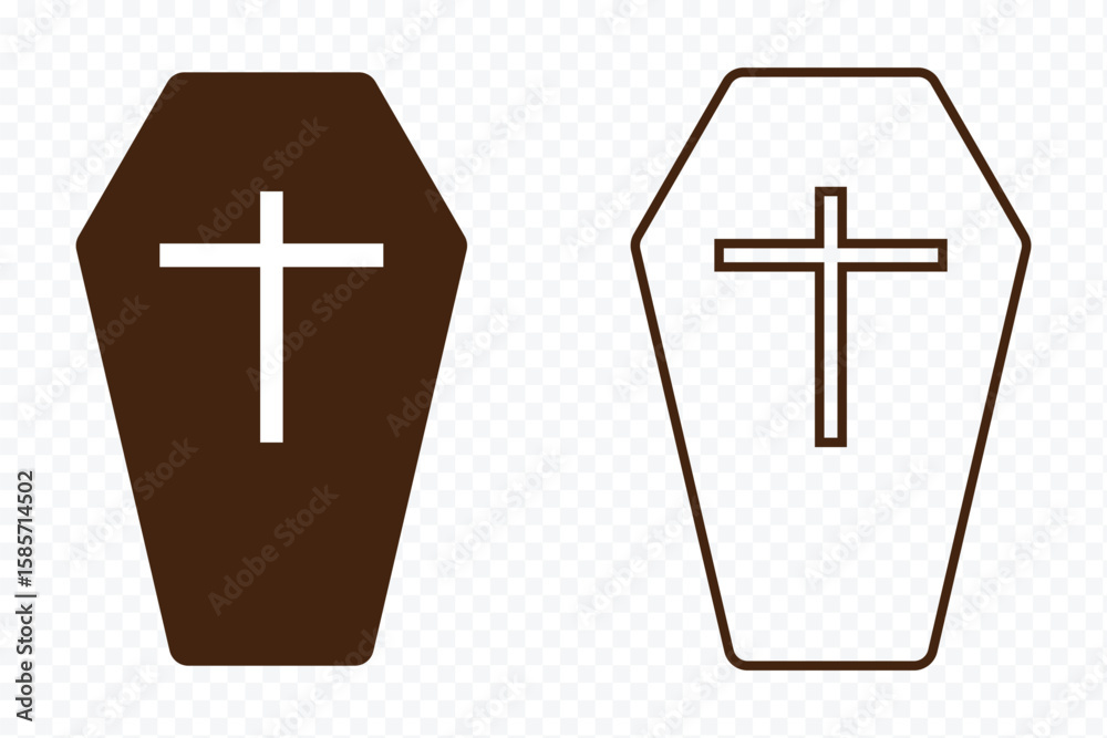 Fototapeta premium Tombstone icon. Rip grave icons set. Grave Vector Design Icon Style. Tomb Icon. tombstone with rip vector icon eps 10