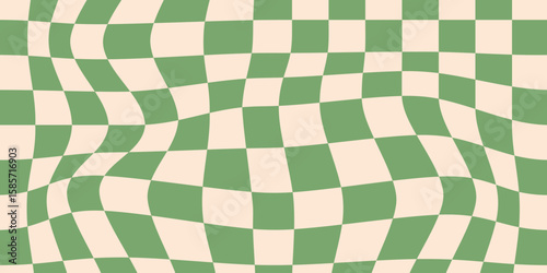 Seamless green checkerboard pattern.