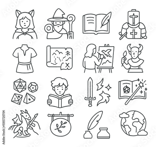 Fitness class icon collection. simple gym, yoga, dance, aerobics, cycling, exercise vector icons.