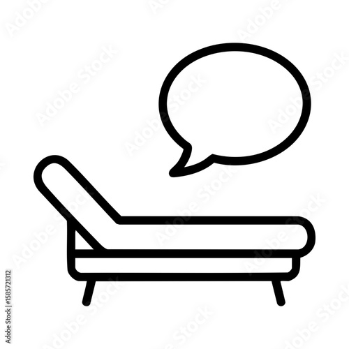 Therapy icon representing mental health support and professional counseling concept