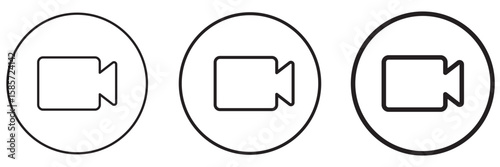 Video camera icon for streaming , facetime icons video call symbol. Video camera / camcorder flat icon for apps and websites. 