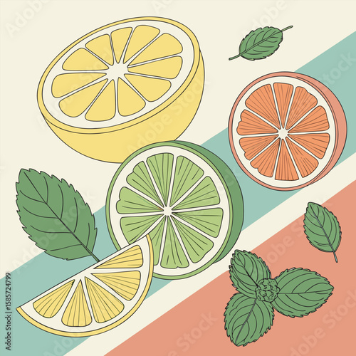 Seamless pattern with lemon vector illustration free online design download.