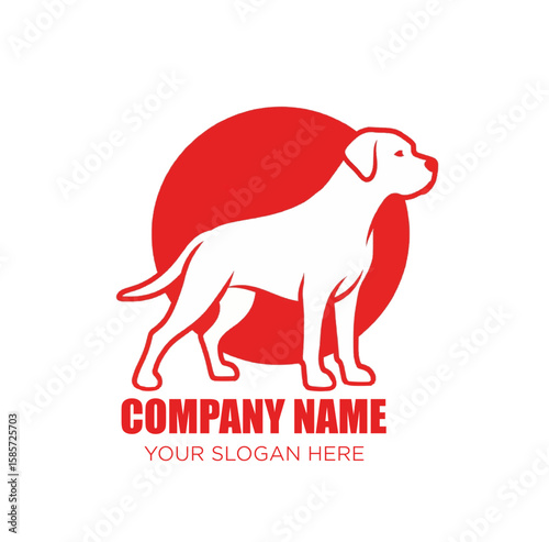 dog logo design vector template
