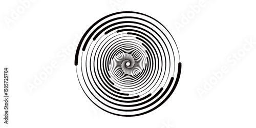 Spiral sound wave rhythm line dynamic abstract vector background