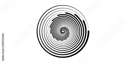 Spiral sound wave rhythm line dynamic abstract vector background