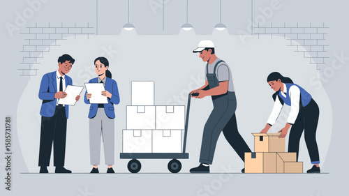 Warehouse Logistics Illustration