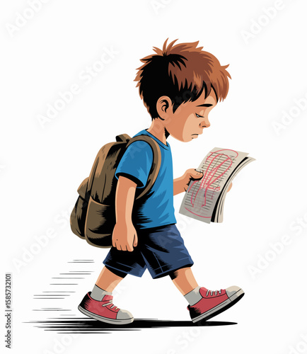Sad Child Walking