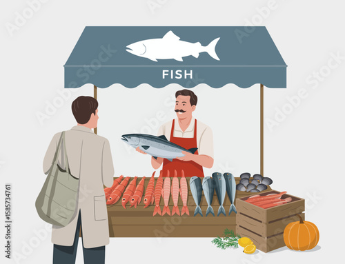 Fish Market Scene