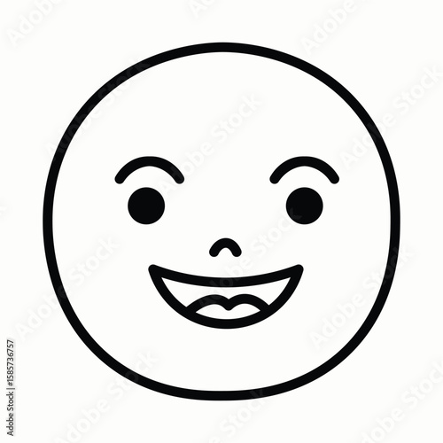 A Very Cheerful Child Laughing Brightly With a Happy Expression