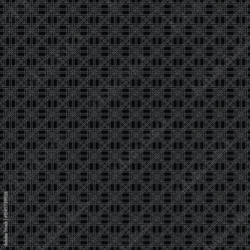white line seamless lattice caning pattern on black background