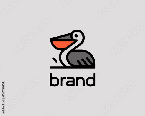 Minimalist Pelican Logo