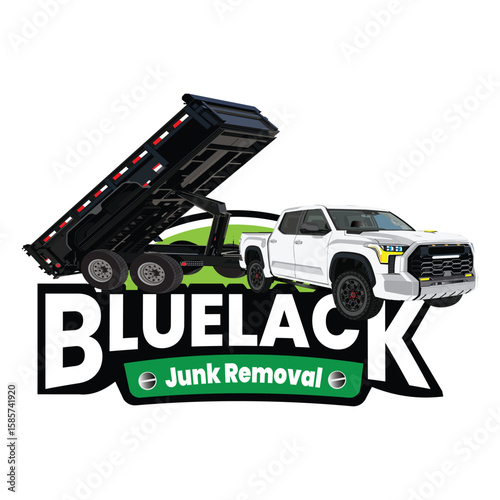 Junk removal logo design, Hauling and Dumpster logo design, Pickup car logo