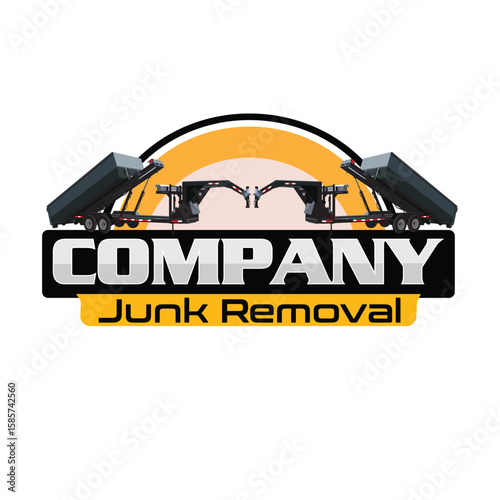 Junk removal logo design, Hauling and Dumpster logo design