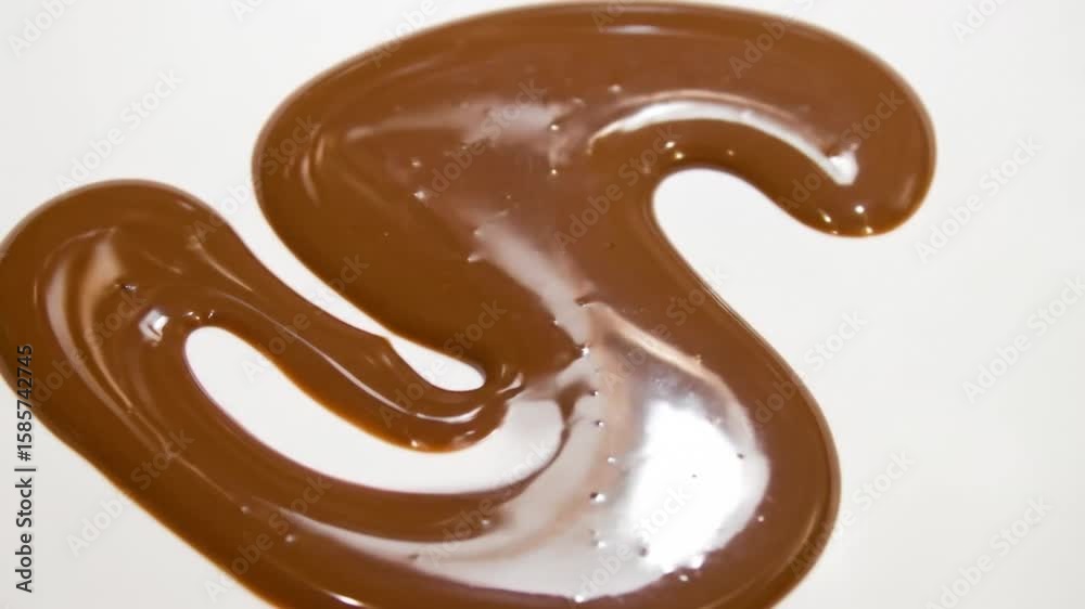 Chocolate melted s shape Chocolate melted s shape