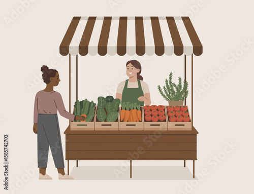 Farmers Market Vegetable Stand