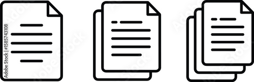 Vector four file icons with folded corners in a row , Vector three file icons in a row , Vector four file icons with folded black corners in a row 